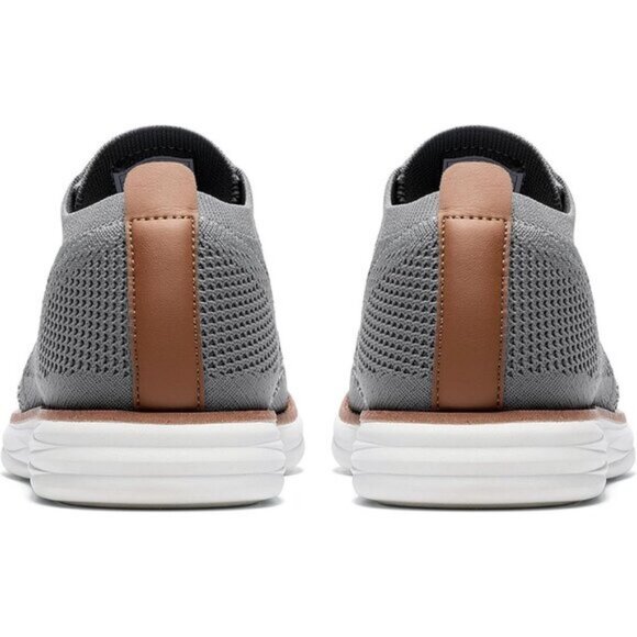 ⚡Bruno Marc Men Dark Grey Knit Flex Mesh Oxfords Lace-Up Lightweight Sneakers - Picture 5 of 7